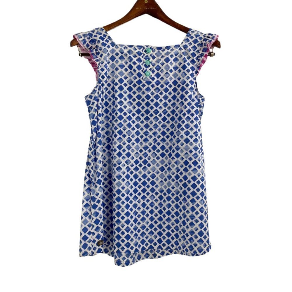 Matilda Jane Wandering Waters Blue Woven Boho Tunic Top Womens Size XS Tassels - Picture 3 of 8